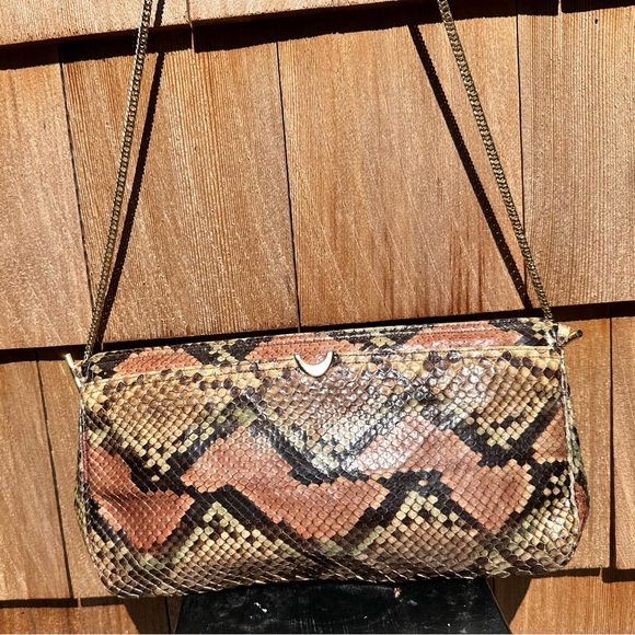 Vintage Morris Moskowitz Reptile Handbag Crossbody 1970’s - Picture 3 of 16